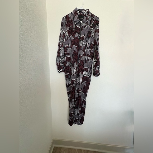 Chic Zebra Print Jumpsuit in Black and White Le superbe nwot size 2 - Picture 5 of 5